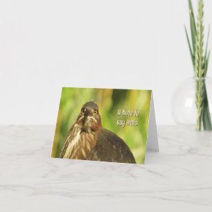 Bright Eyed Heron - Blank Wenskaart Kaart