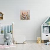 Bright Eyed Kitten Nursery Vierkante Klok