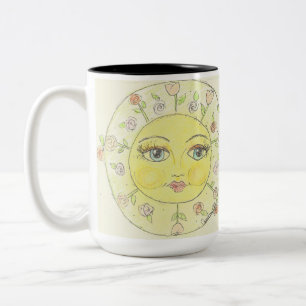 Bright eyed Little flower zon Two-Tone Coffee Mok