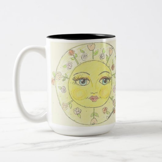 Bright eyed Little flower zon Two-Tone Coffee Mok (Links)
