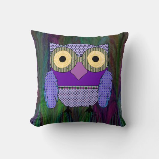 Bright Eyed Owl Kussen (Voorkant)