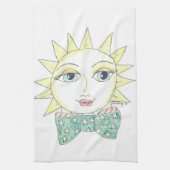 Bright Eyed Sun - keukenhanddoek (Verticaal)