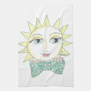 Bright Eyed Sun - keukenhanddoek