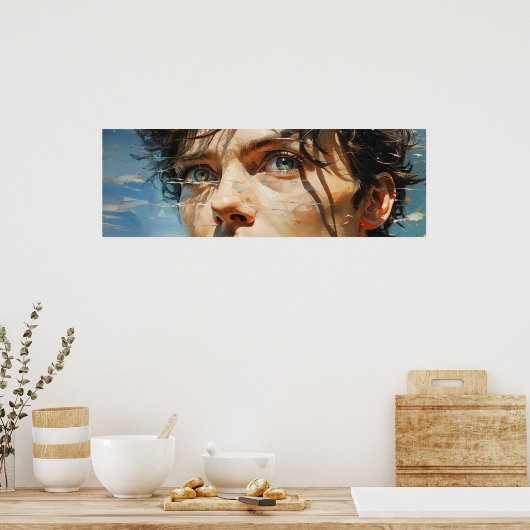 Bright Eyes breed schilderij Poster (Keuken)