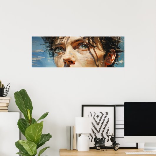 Bright Eyes breed schilderij Poster (Thuiskantoor)