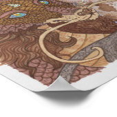 Bright Eyes Owl en Dragon Poster (Hoek)