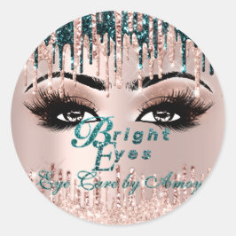 Bright Eyes Project voor Amoy druppelt glitter eff Ronde Sticker