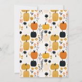 Bright Fall Foliage& Pumpkins Thanksgiving Dinner  Kaart (Achterkant)