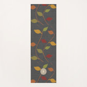 Bright Fall Leaves Rustic Monogram Yogamat (Voorkant)