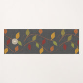 Bright Fall Leaves Rustic Monogram Yogamat (Voorkant (horizontaal))