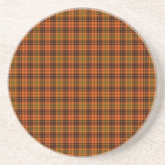 Bright Fall Plaid Zandsteen Onderzetter (Voorkant)