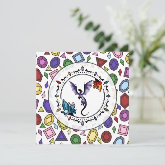 Bright Fantasy Elegante Elegante Amethist Dragon (Staand voorkant)