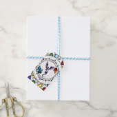 Bright Fantasy Elegante Elegante Amethist Dragon Cadeaulabel (Met Touw)