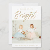 Bright feestdag | Kerstfotokaart Feestdagenkaart (Voorkant)