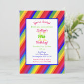 Bright Fiesta Stripes | Partij voor de verjaardag Kaart (Staand voorkant)