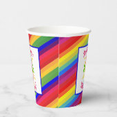 Bright Fiesta Stripes | Partij voor de verjaardag Papieren Bekers (Rechts)