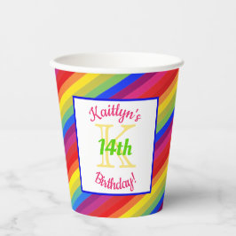 Bright Fiesta Stripes | Partij voor de verjaardag Papieren Bekers