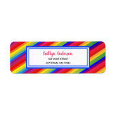 Bright Fiesta Stripes | Retouradreslabel Etiket (Voorkant)