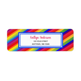 Bright Fiesta Stripes | Retouradreslabel Etiket