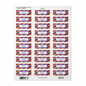 Bright Fiesta Stripes | Retouradreslabel Etiket (Full Sheet)