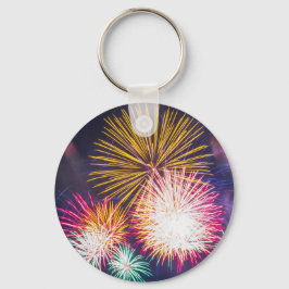 Bright Fireworks-foto Sleutelhanger