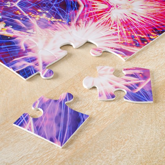 Bright Fireworks Mandala Legpuzzel (Zijkant)