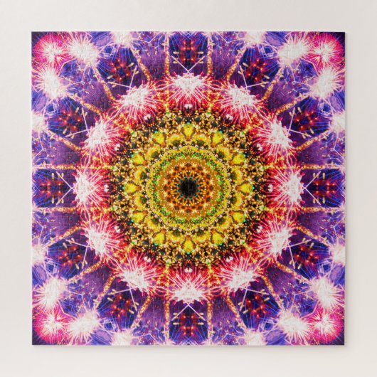Bright Fireworks Mandala Legpuzzel (Verticaal)