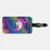 Bright Flamingo Bagagelabel (Achterkant horizontaal)