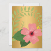 BRIGHT FLAMINGO HIBISCUS BLACK ZEBRA PATTERNED KAART (Achterkant)