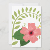 BRIGHT FLAMINGO HIBISCUS WHITE PINK GOLD KAART (Achterkant)