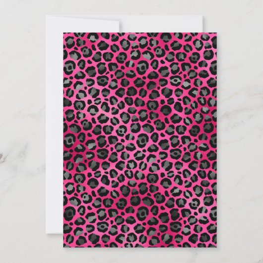 BRIGHT FLAMINGO LEOPARD PINK GOLD KAART (Achterkant)