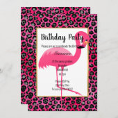 BRIGHT FLAMINGO LEOPARD PINK GOLD KAART (Voorkant / Achterkant)