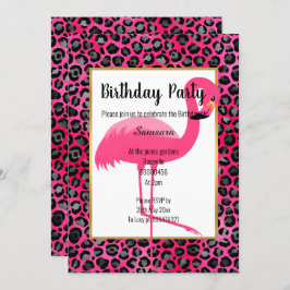 BRIGHT FLAMINGO LEOPARD PINK GOLD KAART