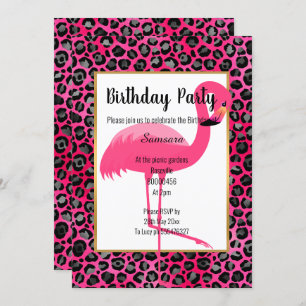 BRIGHT FLAMINGO LEOPARD PINK GOLD KAART