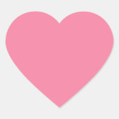 Bright Flamingo Roze Hart Sticker (Voorkant)