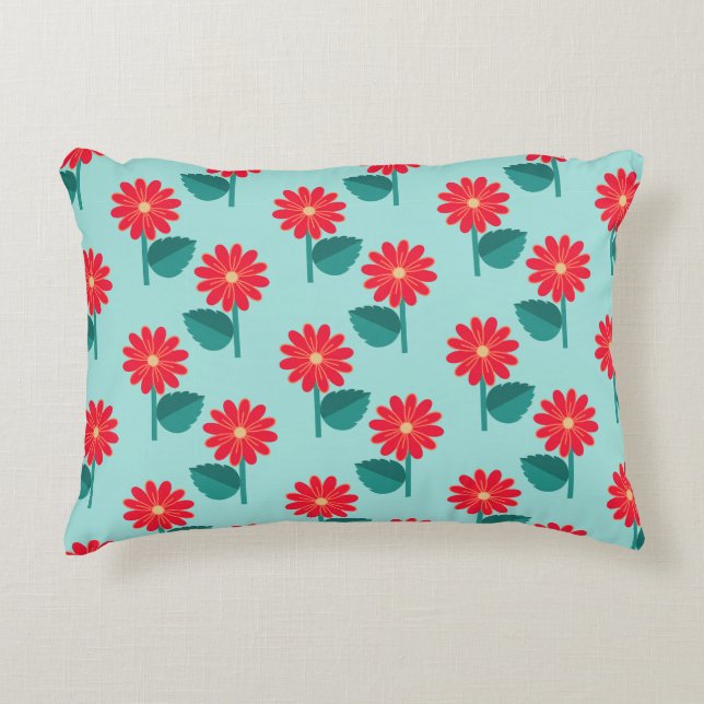 Bright Floral Abstract Accent Kussen (Voorkant)