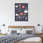 Bright Floral abstracte kunst Canvas Afdruk (Insitu (Slaapkamer))