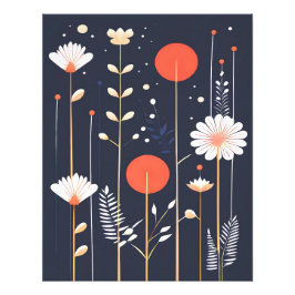 Bright Floral abstracte kunst Foto Afdruk