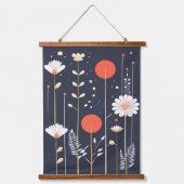 Bright Floral abstracte kunst Hangend Wandkleed (Voorkant)