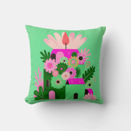 Bright Floral Accent Pillow Kussen