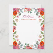 Bright Floral Advies en wensen voor Baby Kaarten (Voorkant)