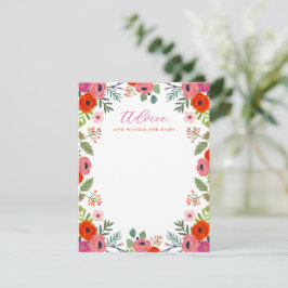 Bright Floral Advies en wensen voor Baby Kaarten