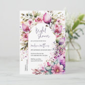 Bright Floral Arch Bridal Brunch Baby shower Kaart (Staand voorkant)