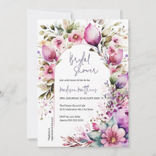 Bright Floral Arch Bridal Brunch Baby shower Kaart