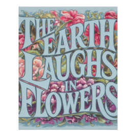 Bright Floral Art Modern Home Decor Perfect Poster