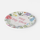 Bright Floral Baby shower Papieren Bordje (Gekanteld)