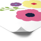 Bright Floral Baby shower Welkom Poster (Hoek)