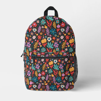 Bright Floral Back Pack Bedrukte Rugzak