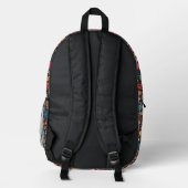 Bright Floral Back Pack Bedrukte Rugzak (Achterkant)