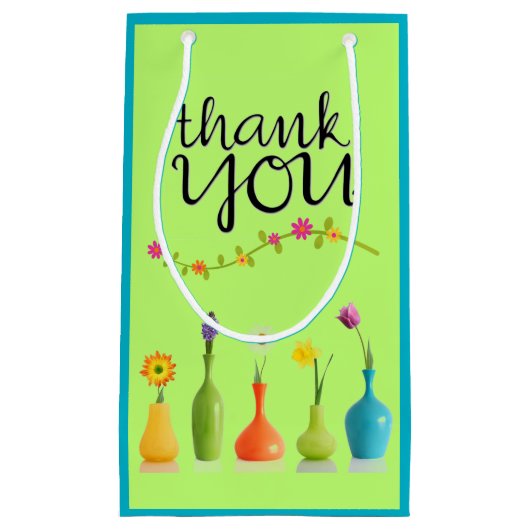 Bright Floral bedankt cadeautas (Voorkant)